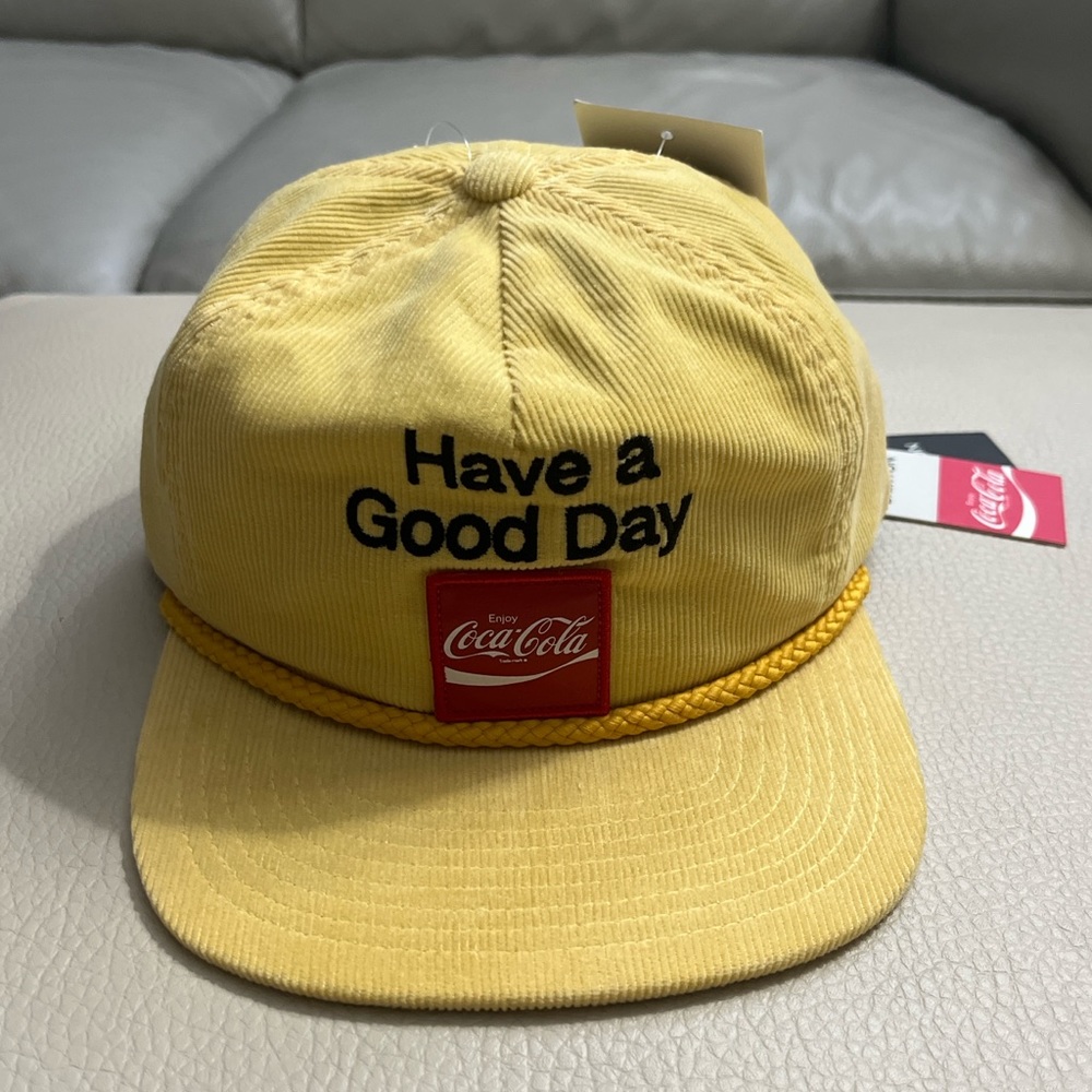NWT - Brixton x Coca Cola Have a Good Day Unisex 5-Panel Corduroy Cap